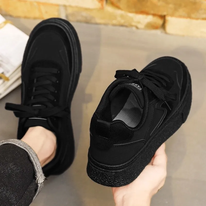 Men's Sporty Casual Work Shoes 2026 New Autumn Breathable Anti-slip Wear-resistant Black Chef Trendy Shoes Comfortable All Da...