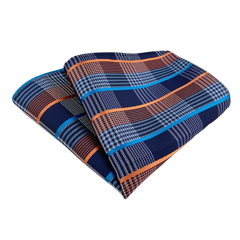 Elegant Men Pocket Square Luxury Handkerchief High Quality New Paisley Stripe Banquet Wedding Business Formal Party Accessories