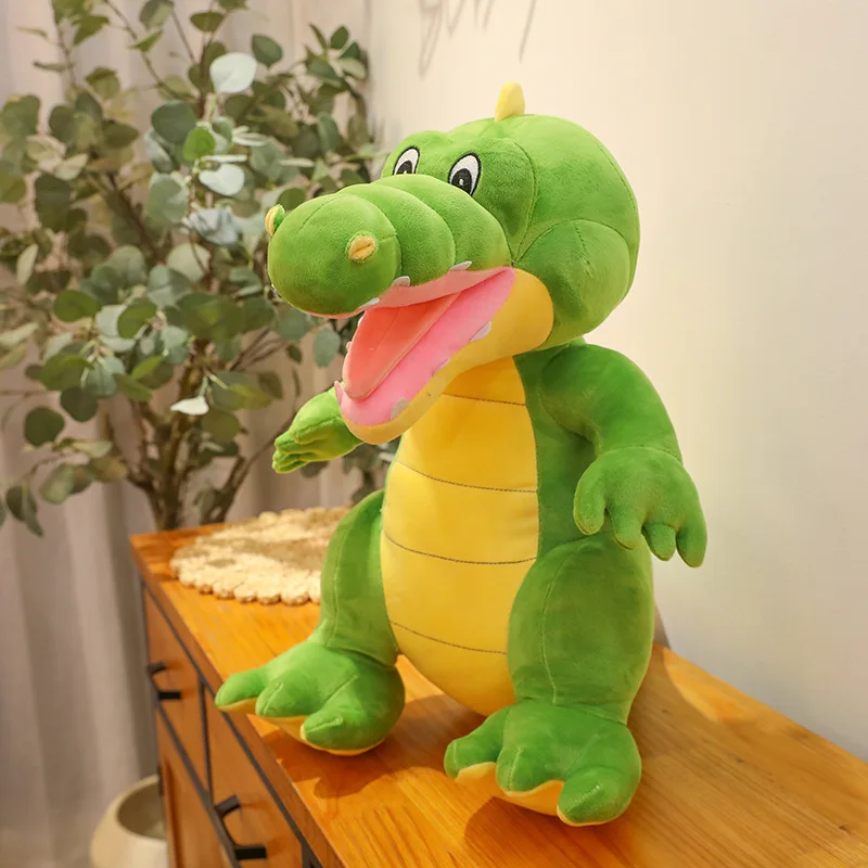 Muñeco de peluche Kawaii, dinosaurio de cocodrilo, juguete grande y suave para niños, regalo de cumpleaños y Navidad, almohada de peluche, amigo de tiempo de juego
