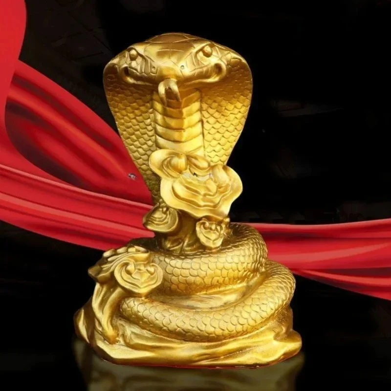 Pure Copper Animal Cobra Ornaments Zodiac Snake Crafts Home Living Room Feng Shui Decoration Crafts home decor