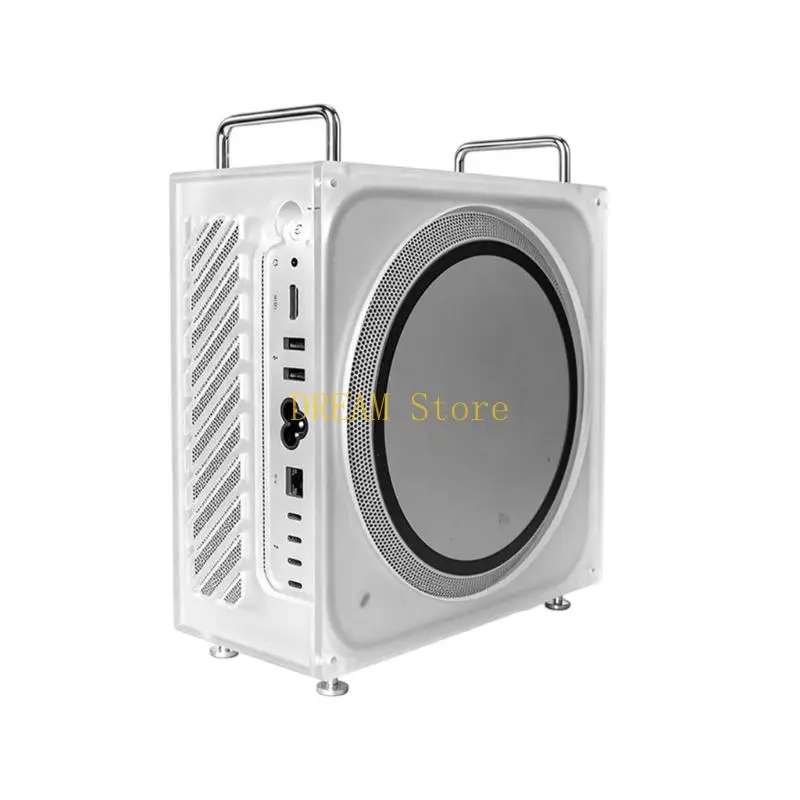 Desktop Computer Case for Studio, Acrylic Stand Shell with Open Frame Design and Direct Cable Access Support Best Sale