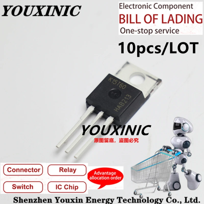 YOUXINIC 100% new imported original  K15T60 IKP15N60T TO-220 field-effect transistor 15A MOS 600V