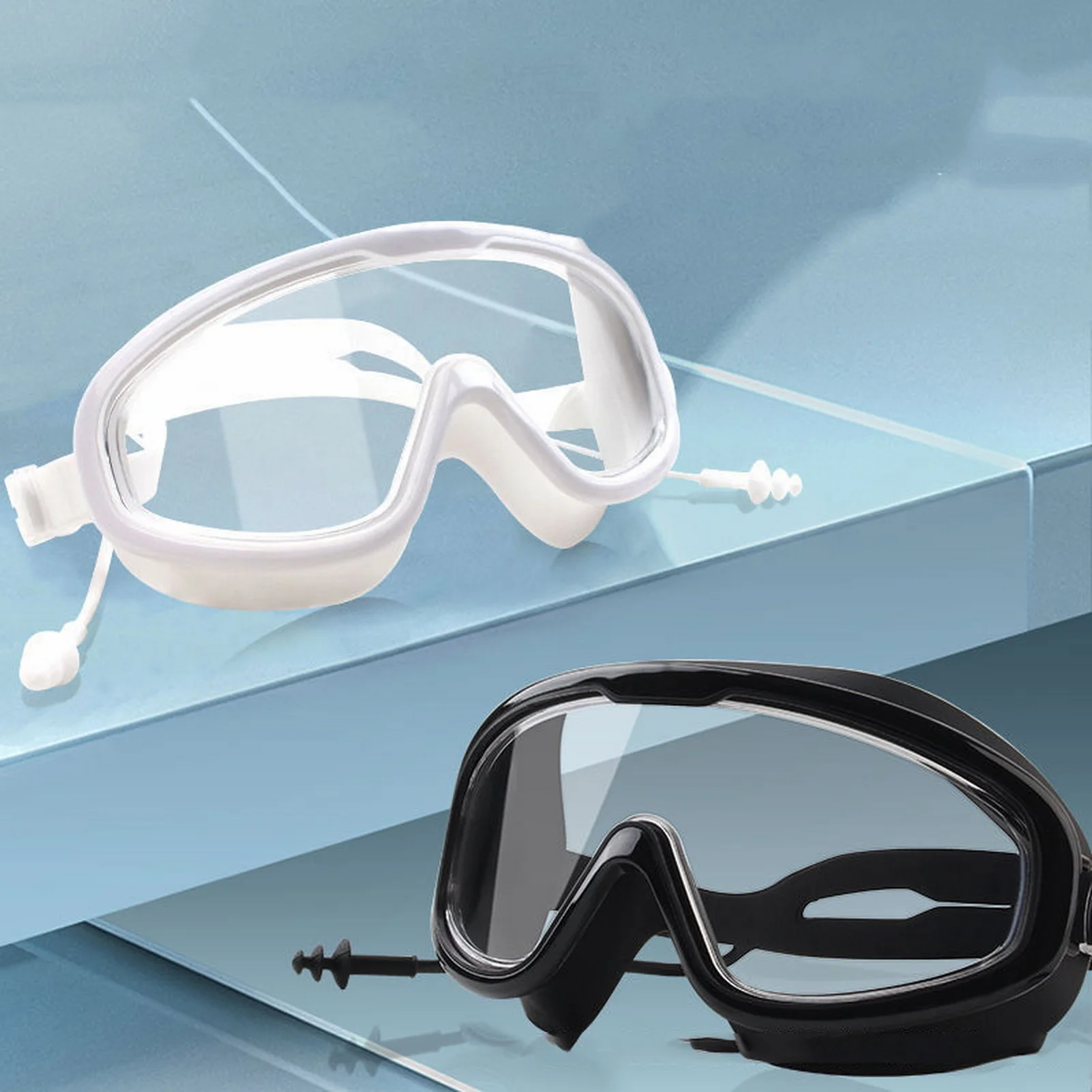 

Swimming Goggles Anti-fog Adjustable Optical Lenses High Clarity Waterproof Large Frame Swimming Goggles Water Sports