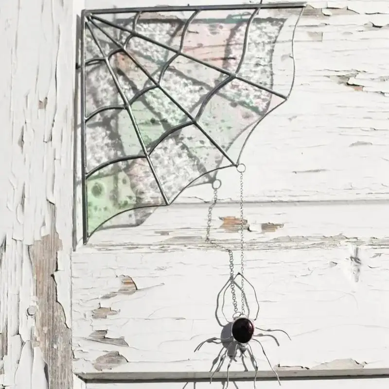 Halloween Spooky Web Door Sign Fake Spiders With Cobwebs Home Wall Ornament Creepy Spiderweb Door Trim Door Topper Home supply