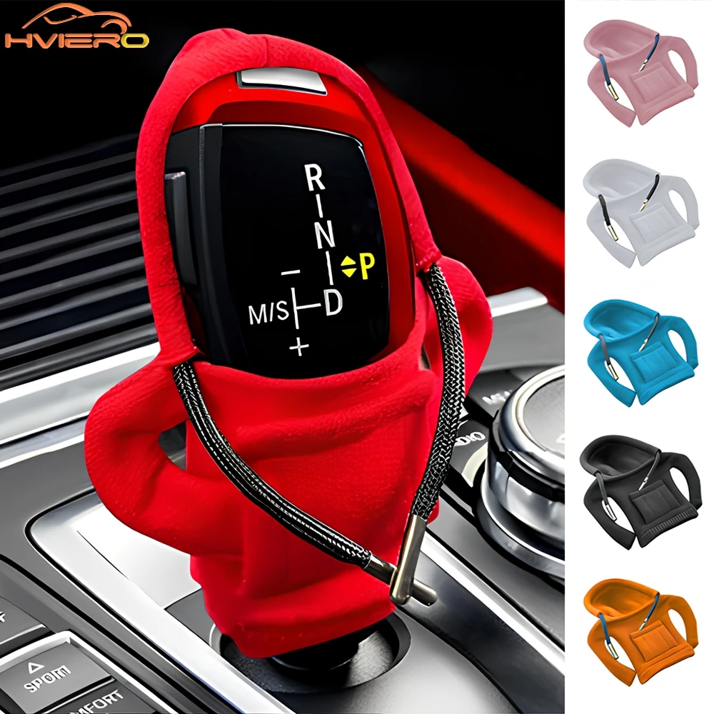 

Car Shift Handle Knob Cover Cool Lever Kit tools Styling Hoodie Creative Gift Decorative Interior auto Accessories Gear Sleeve