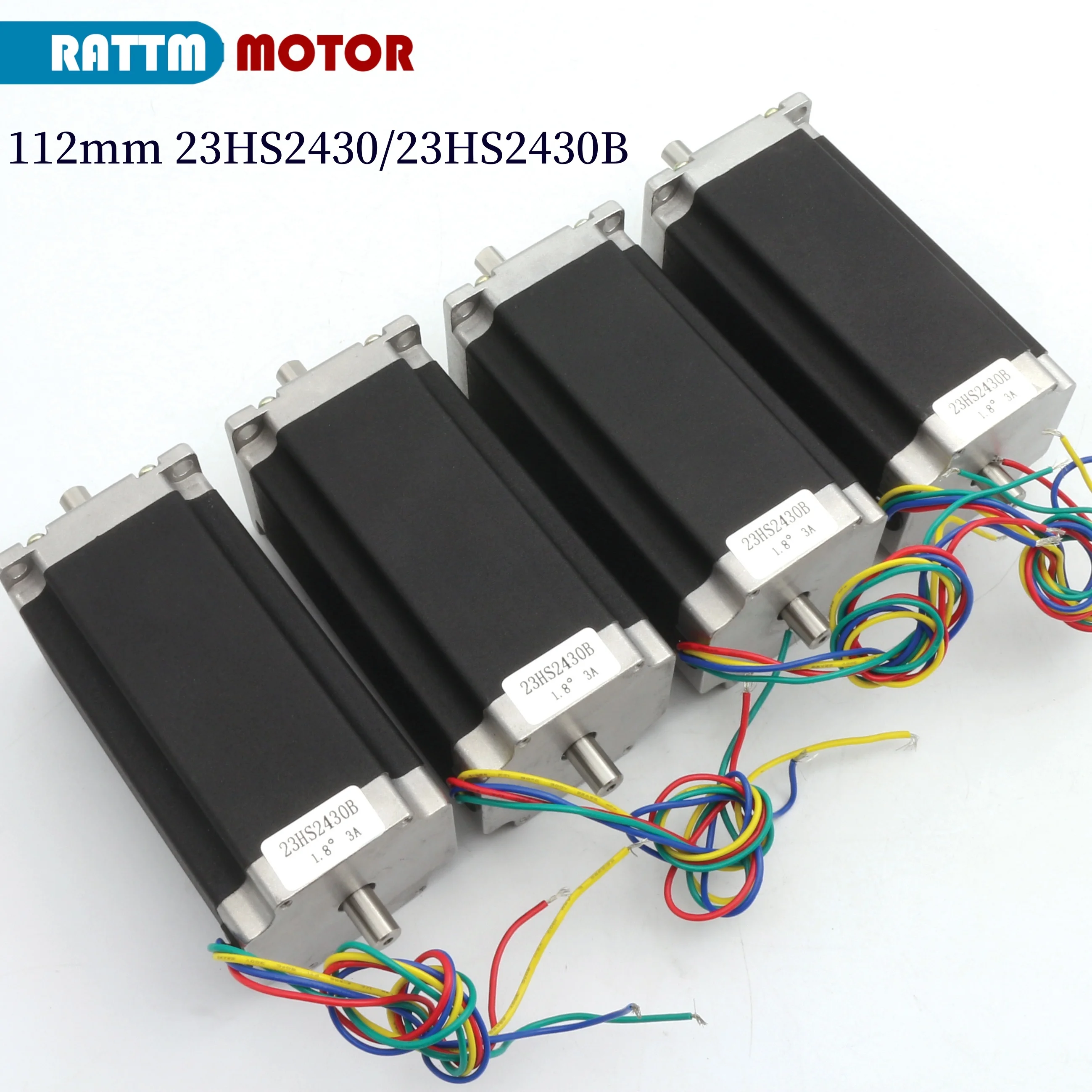3/4 Uds 23HS8430B/23HS8430 Motor paso a paso Nema 23 76mm/112mm 270Oz-in 3A eje doble/eje único para máquina de grabado enrutador CNC