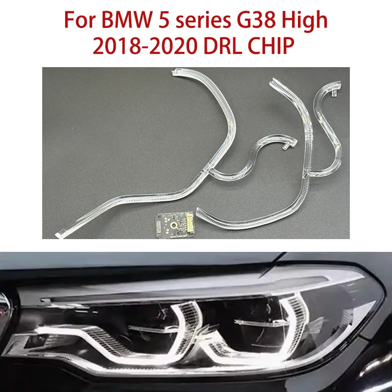 

Suitable For BMW 5 series G38 Angel Eye White Light Car DRL CHIP Light Guide Tube 2018-2020 Daytime Driving Ballast Chip LED