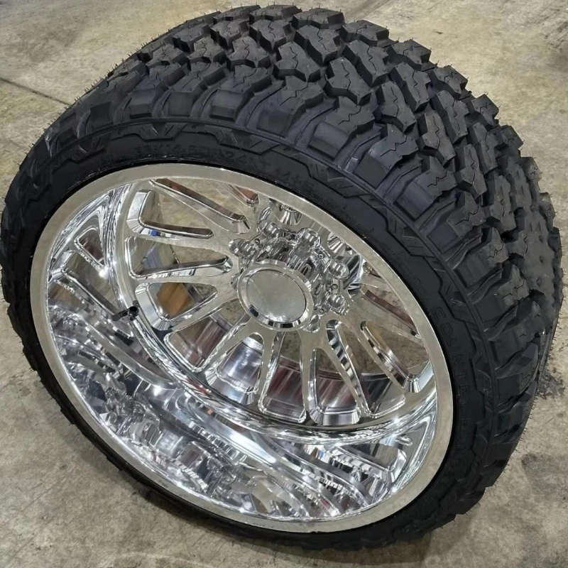Polished Deep Lip Forged Alloy Wheel for F150 F250 F350 Silverado1500 2500 3500 Ram 6x139.7 8x180 8x165.1