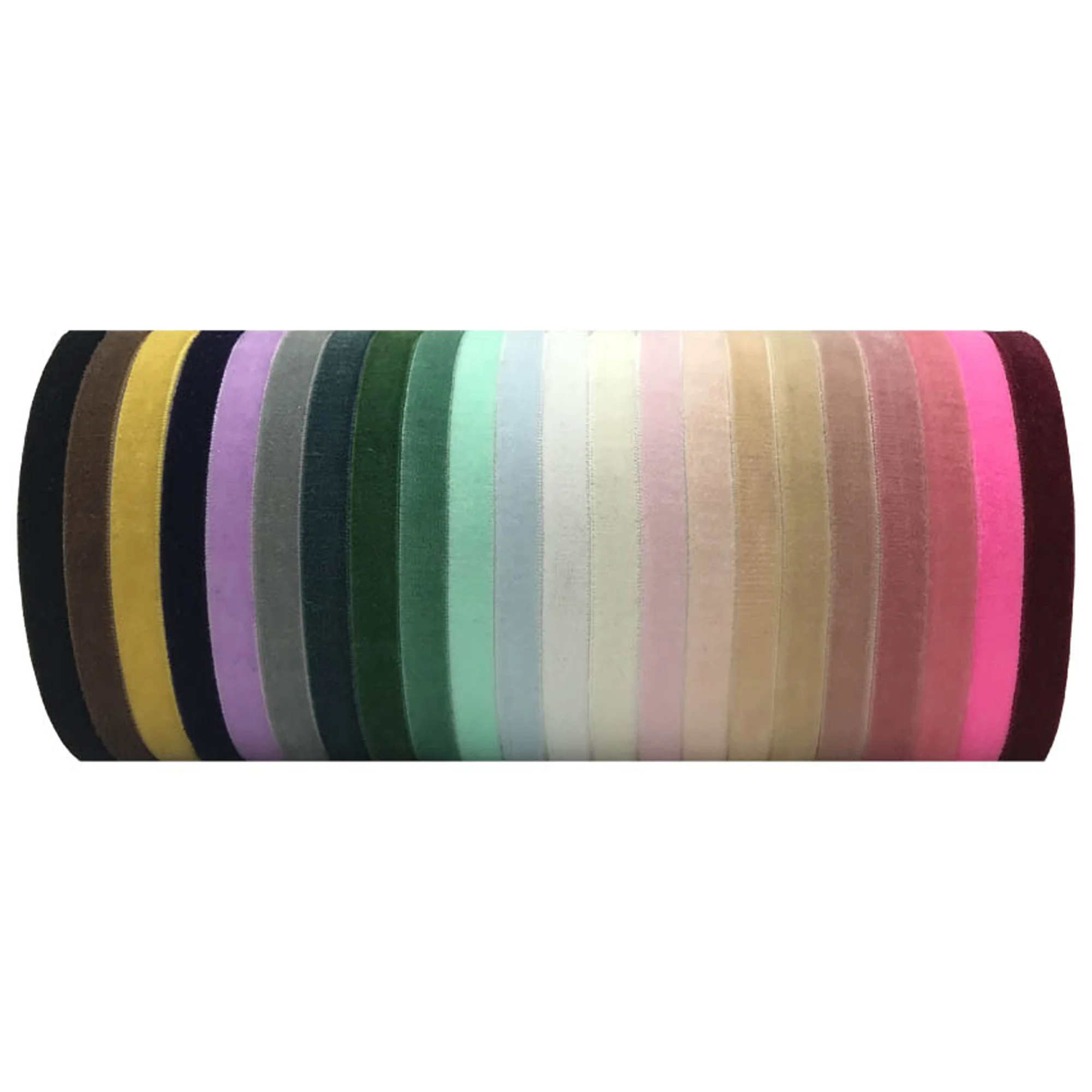 10 Yards 1 cm weiches Samt elastisches Band für DIY Nähen Stirnband Clips Schleife Hochzeit Weihnachtsdekoration 23 Farben – Detail 2
