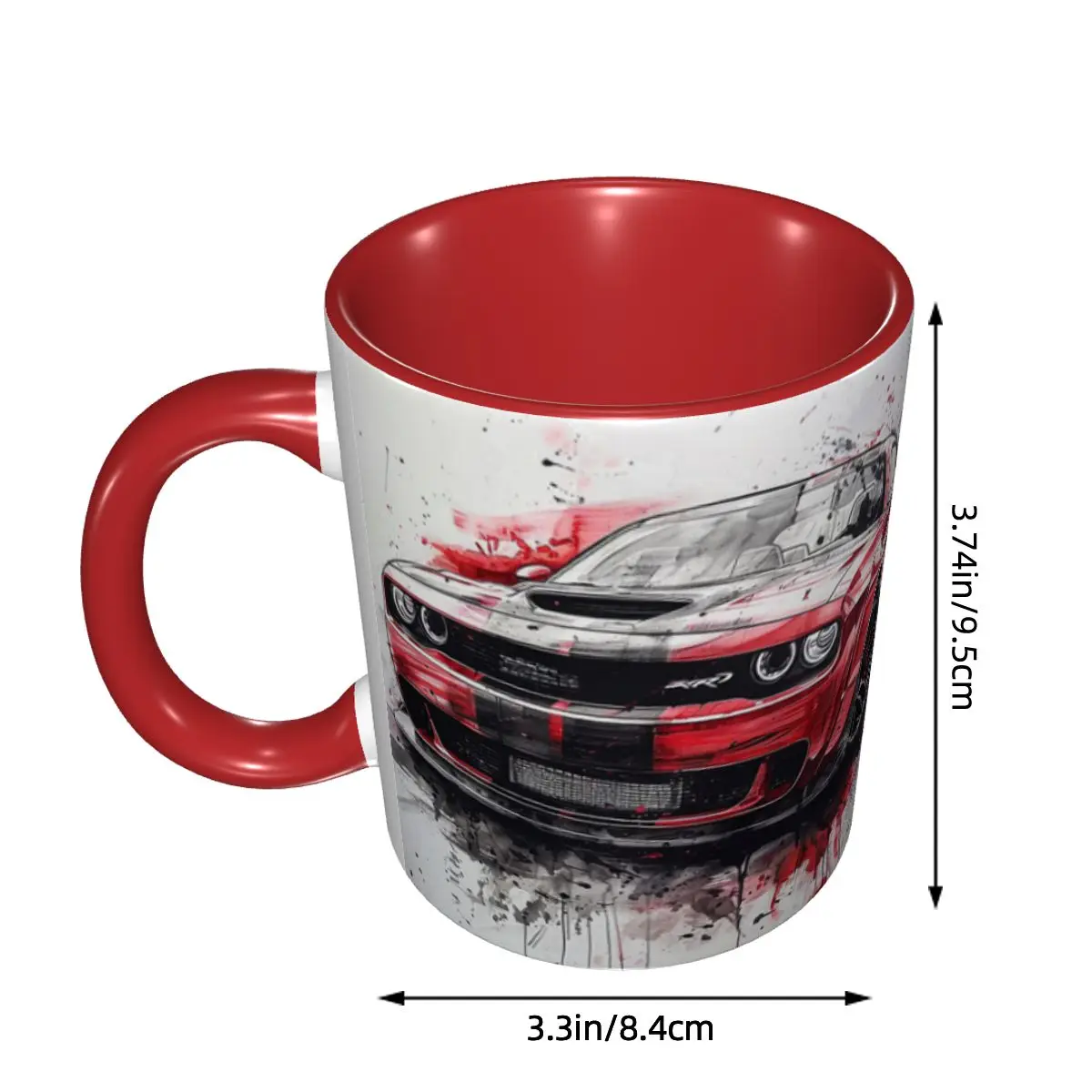 SRT Hellcat Demon Dodge Challenger Car Racing Mug Funny Ceramic Coffee Cups Tea Mugs Milk Cup Drinkware Gift for Friends