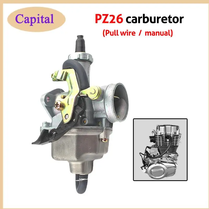 PZ26 26mm Hand Choke Carburetor Carb For  CB125 XL125S TRX250 TRX 250EX XR100 XR200 CG CB 125 150 cc ATV Quad Dirt Bike