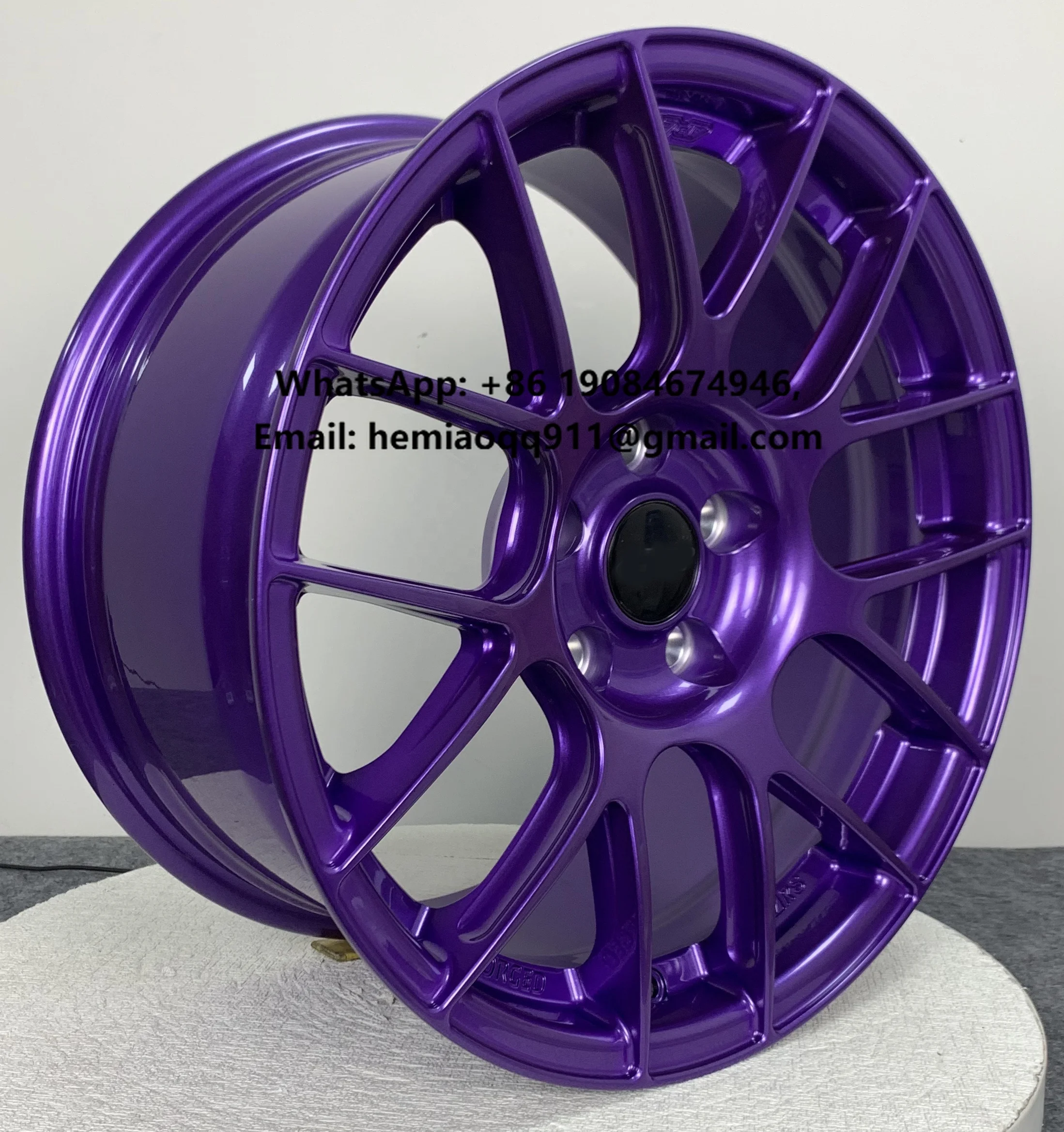 Custom 16 17 18 Inch 20x12 5x114.3 5x120 Purple 7 Spoke Alloy Monoblock Passenger Car Forged Wheel Rims for Mercedes bmw E39 M3