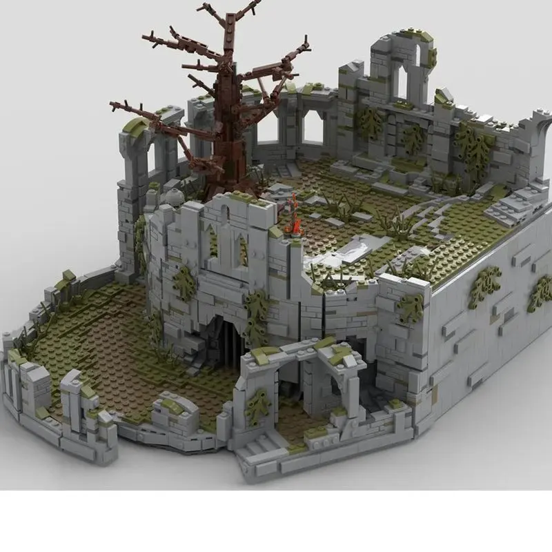 معالجة التخليص تجميع الجسيمات الصغيرة بناء لعبة المكعبات MOC-123213 7442 قطعة قلعة النار بناء نموذج الحلي