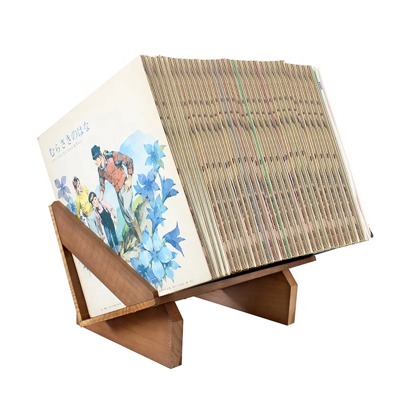 World's Best Selling Extra Large Capacity Storage Rack with Unique Wooden Vinyl Record Display Rack