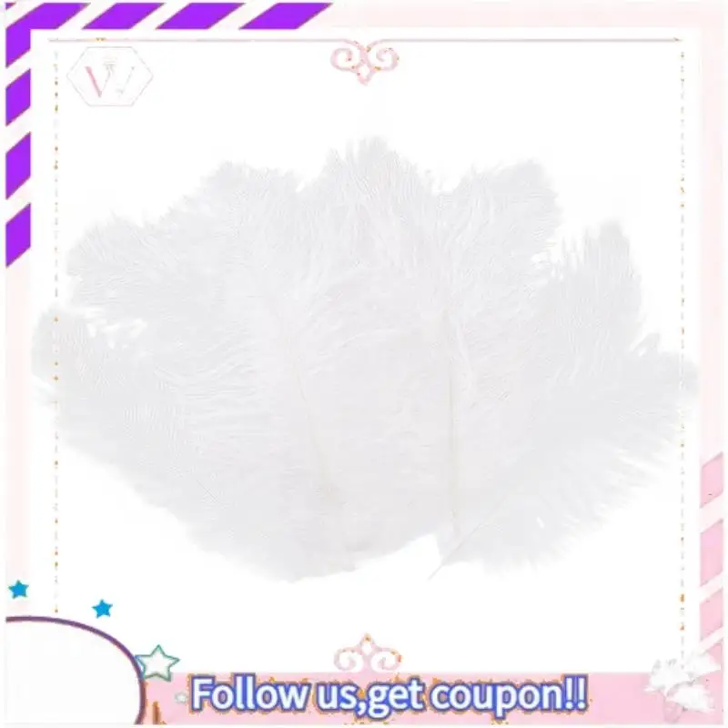 

Y74A-60 шт., белые натуральные страусиные перья, 20-25 см, свадьба, сделай сам