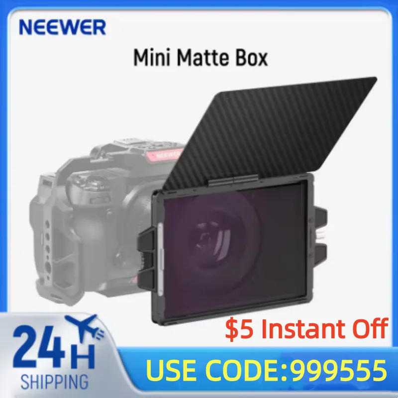 neewer-mini-matte-box-with-4-x565-filter-tray-carbon-fiber-flag-for-mirrorless-dslr-camera-compatible-with-67-72-77-82mm-lens