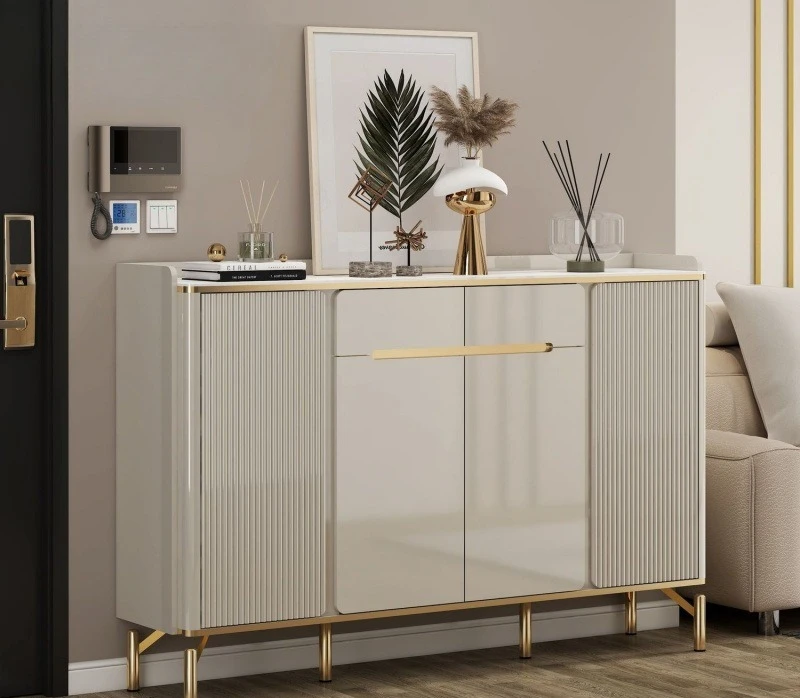 Rock slab shoe cabinet, large-capacity storage at the door of the home, light luxury door cabinet shoe cabinet