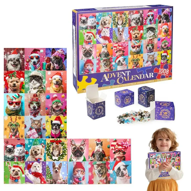 

Advent Calendar Puzzle Holiday Countdown Calendar 1008X Advent Calendar Jigsaw Puzzles For Kids 24 Days Funny Christmas Gift