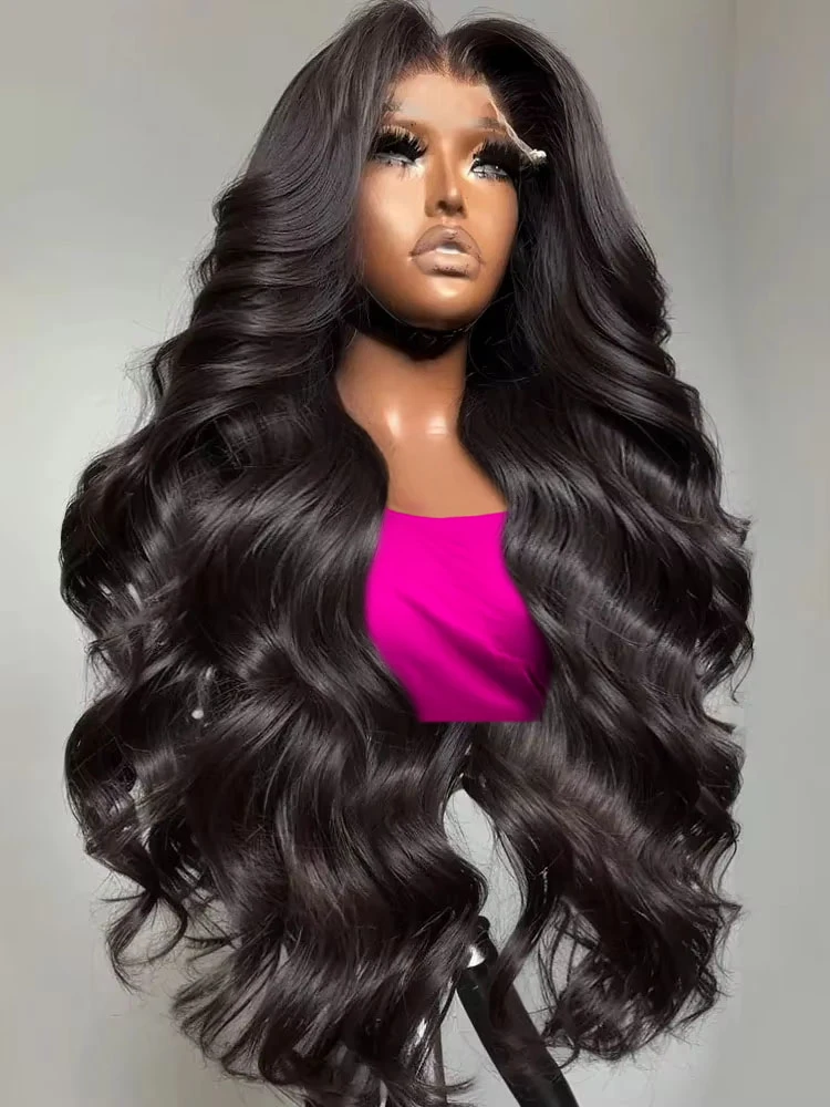 

50 long inches 13x4 13x6 HD Front Wigs Transparent Lace Natural Body Wave Human Hair 250 Density Brazilian human hair For Women