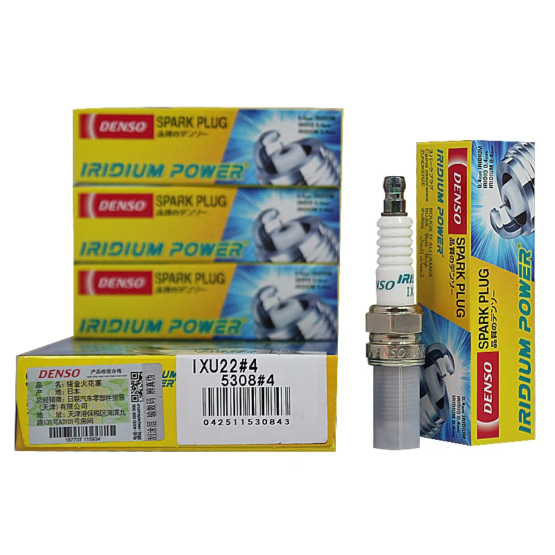 4PCS Original DENSO Iridium Spark Plug IXU22 5308 Suitable For Z3 PANDA GRANDE PUNTO MATIZ MF3 COMBO PAJERO MINI YPSILON