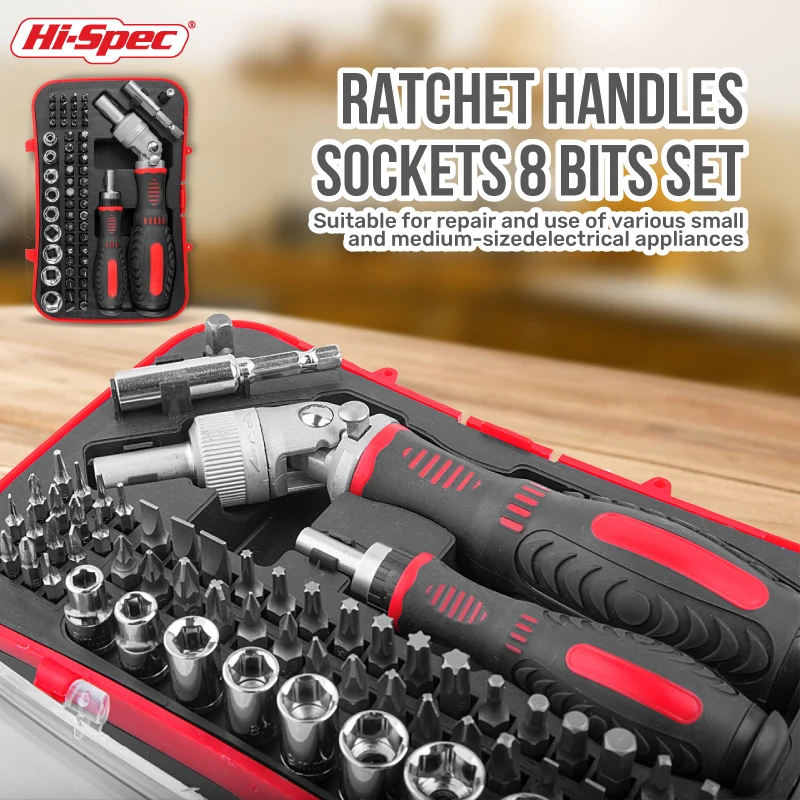 

Hi-Spec Ratchet Handles Screwdriver Set Household Combination Toolbox Hardware Magnetic Screw Driver Kit Bit Torx Screwdriver
