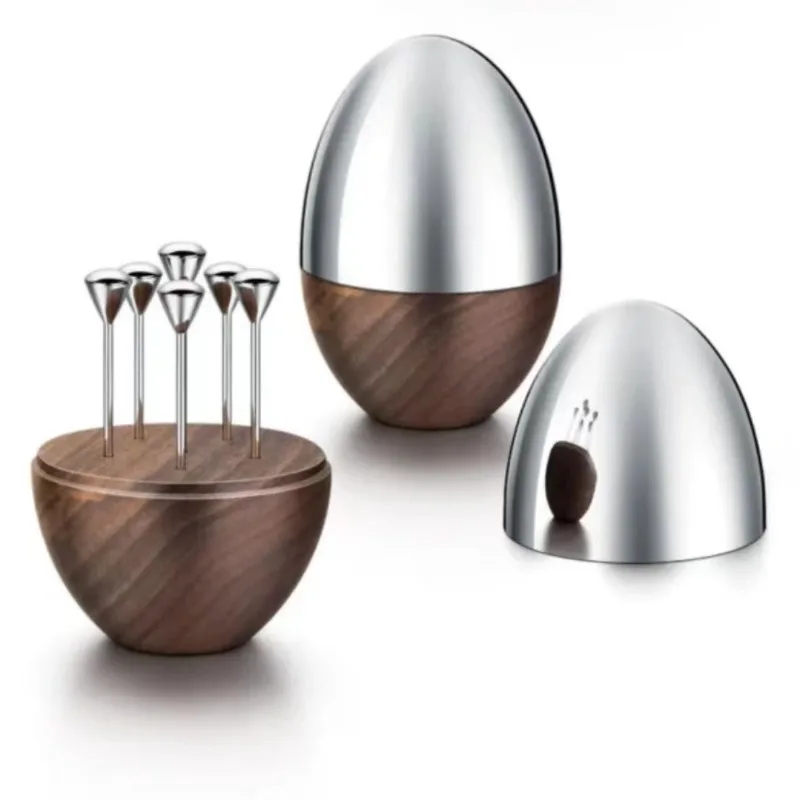 

Nordic Creative Cake Fruit Stick Stainless Steel ins Wind Light Luxury Fruit Fork Cocktail Stick Afternoon Tea