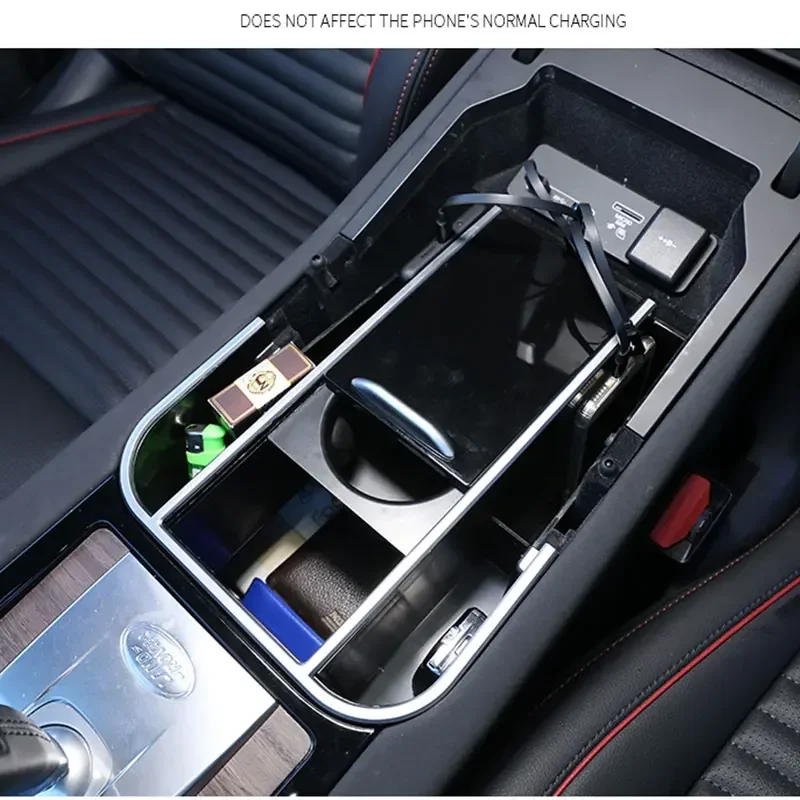 لاند روفر ديسكفري سبورت صندوق تخزين التحكم المركزي متعدد الوظائف حامل الكأس المنزلق مسند الذراع صندوق تعديل الملحقات #4