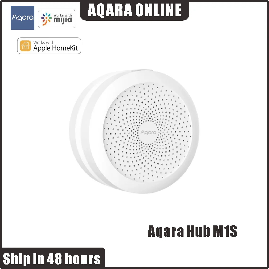 2022 Aqara M1S Hub Gateway with RGB Led Night Light Zigbee 3.0 Siri Voice APP Remote Control Home Work Mijia APP HomeKit