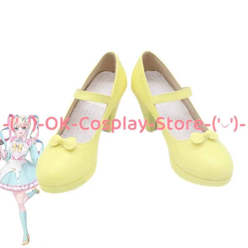 KAngel Cosplay Shoes Vtuber Cosplay Props Halloween Carnival Boots Anime PU Shoes Custom Made