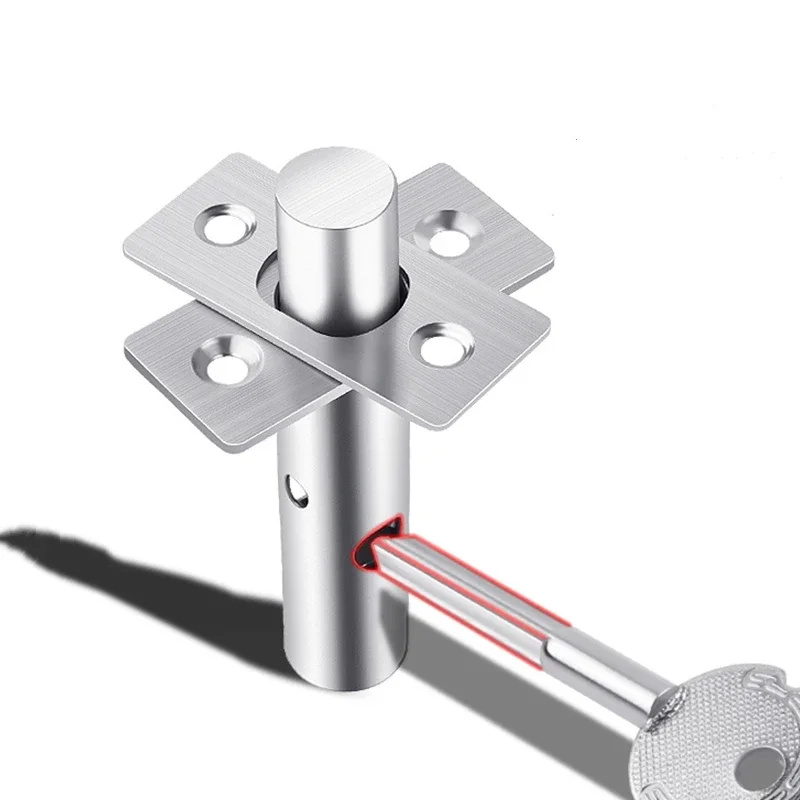 Stainless Steel Tube Well Lock Fire Door Dark Lock Channel Door Lock Pipe  Furniture Hardware