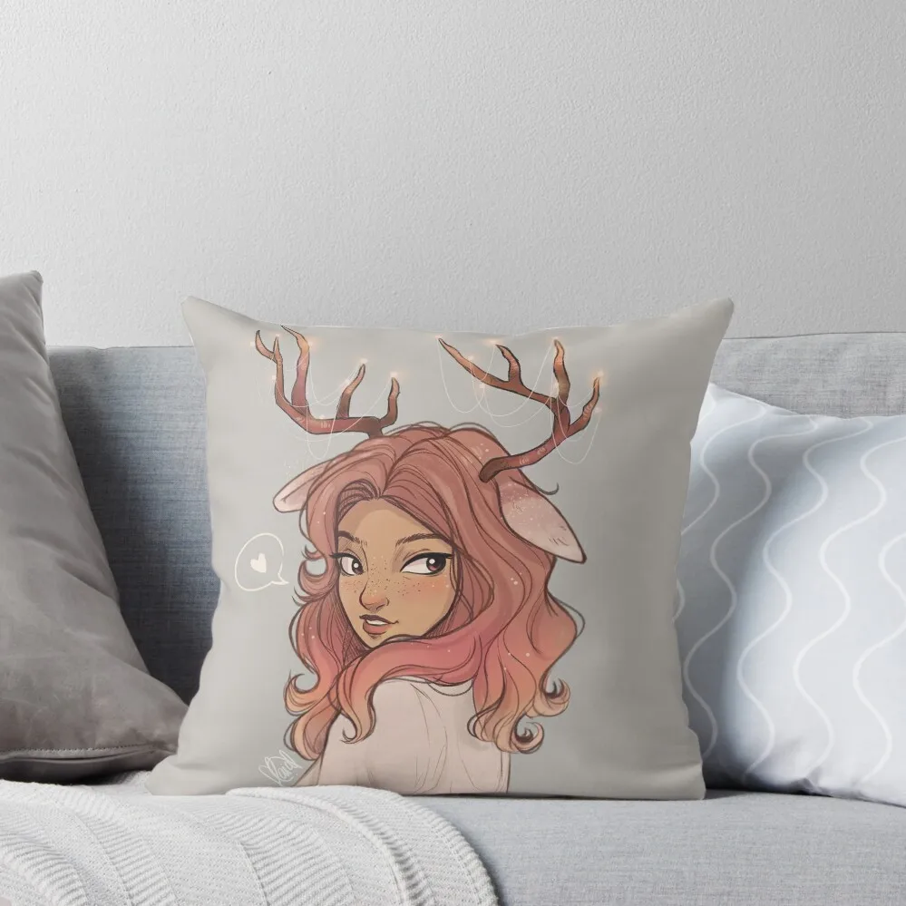 

Deer Throw Pillow Cushions Home Decor Sofa Cushions Cover anime girl pillow