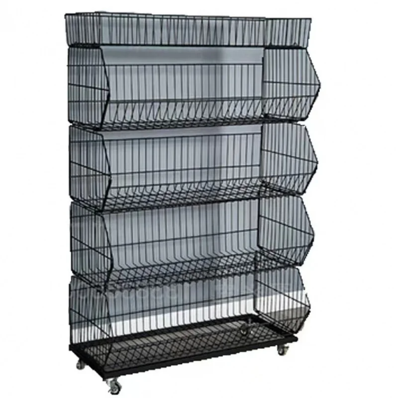 

[Customized]5-Tier Light Duty Metal Wire Basket Display Rack Supermarkets Snack Stand to Store Candy Potato Chips Other Snac