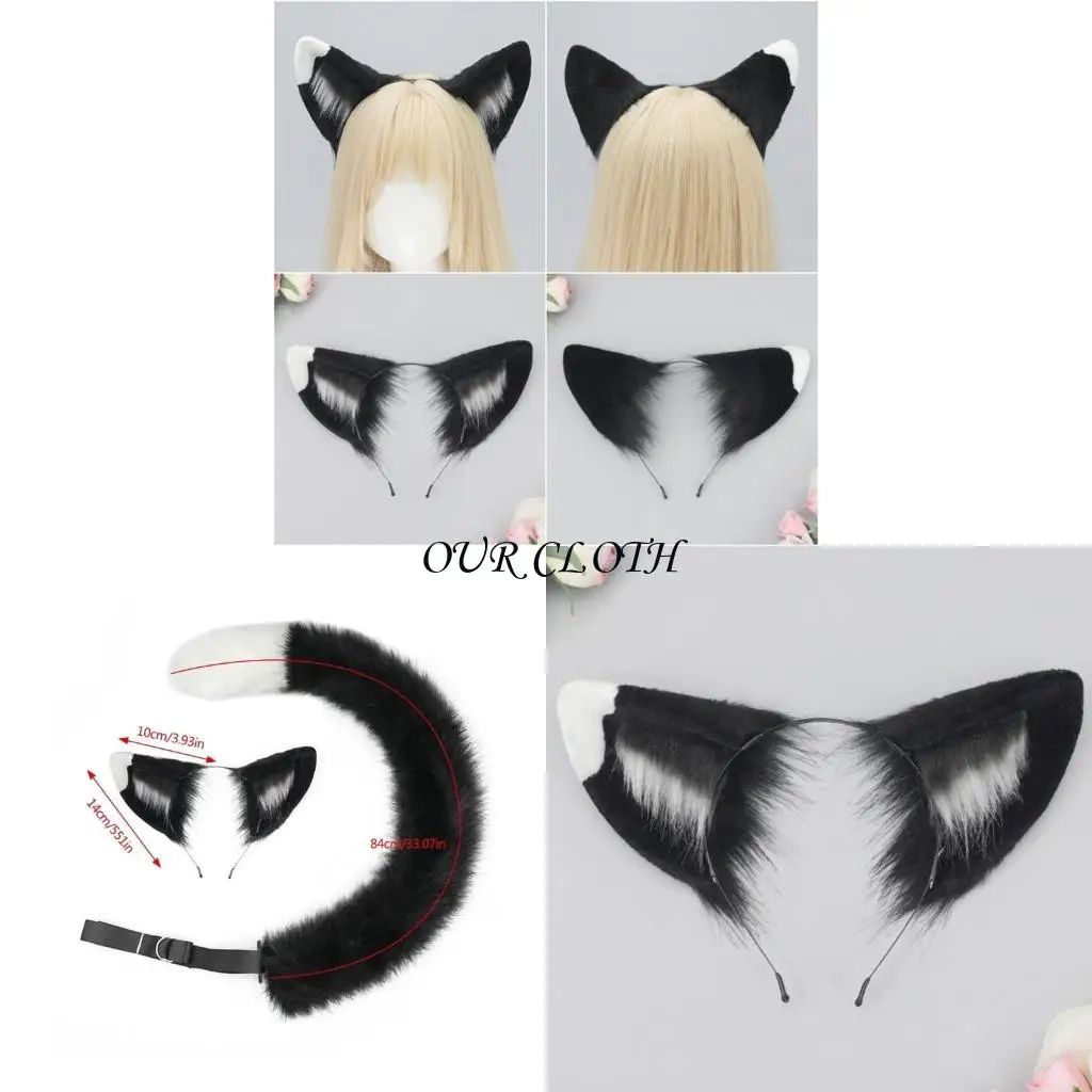 

Фокс кошки косплей костюм кошки хвост хэллоуин кошки уши уши хвост y1ac