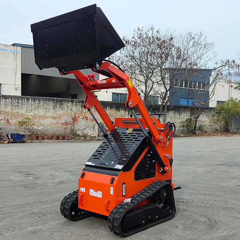 تسليم سريع جرافة انزلاقية صغيرة مع مرفق محرك المسار الزاحف تتحرك محمل صغير جودة عالية جرافة انزلاقية التوجيه