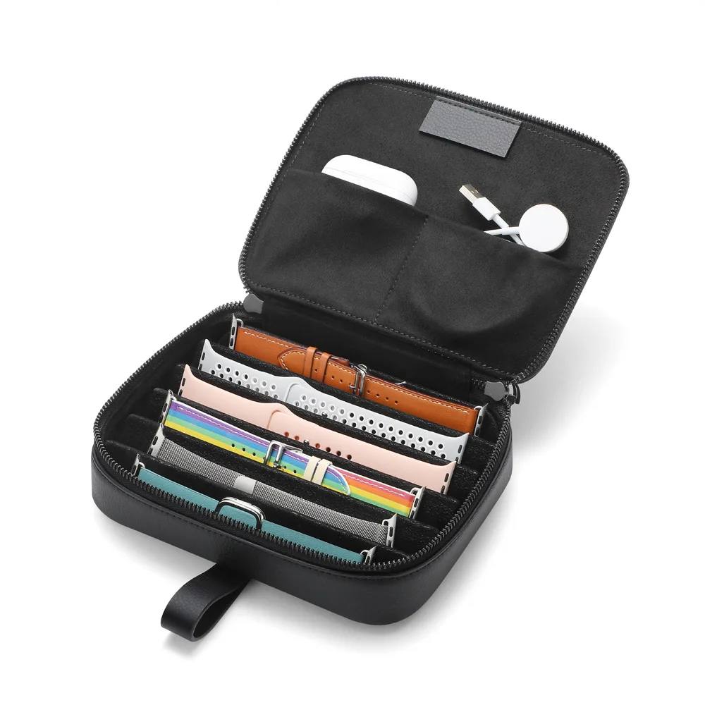 Luxury Organizer Box For Apple watch band Packaging Watchband belt bag Portable travel Organizer Storage Case Strap accessories