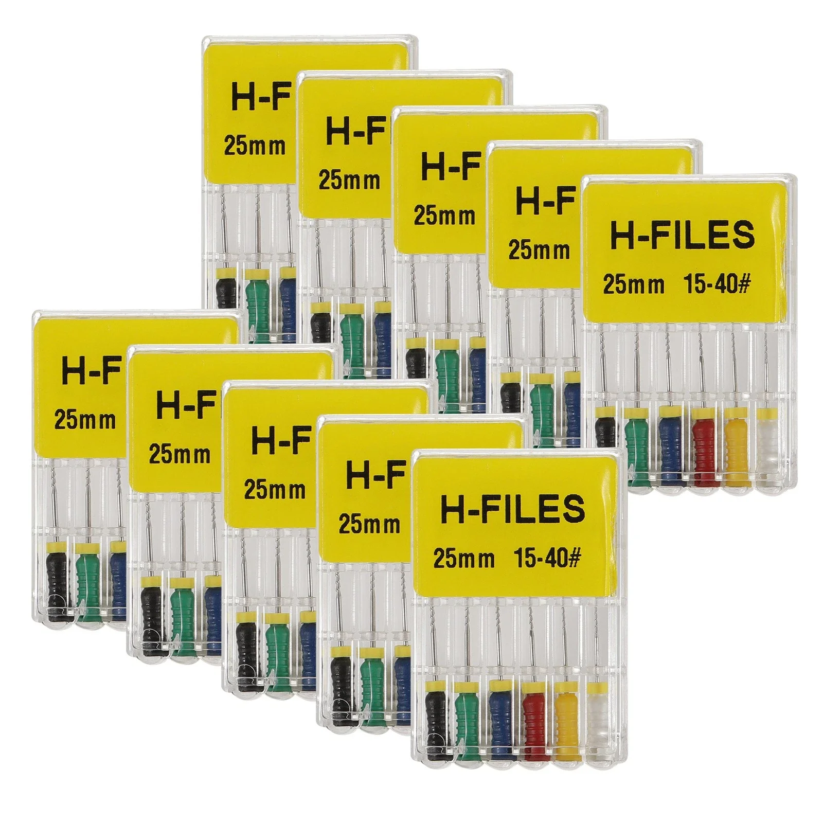 

60Pcs/10Packs Dental Endo Root Canal H-Files Hand Use Stainless Endodontic Files 25mm