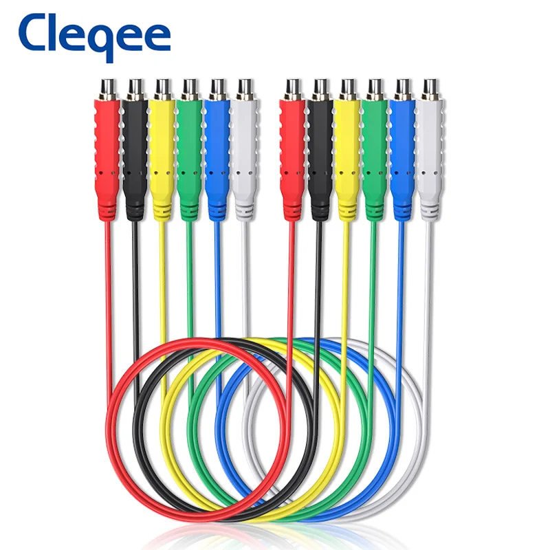 

Cleqee T10005 6PCS Magnetic Test Leads 30VAC 5A | Low Voltage Magnetic Jumper Silicone Cable 1M 20AWG