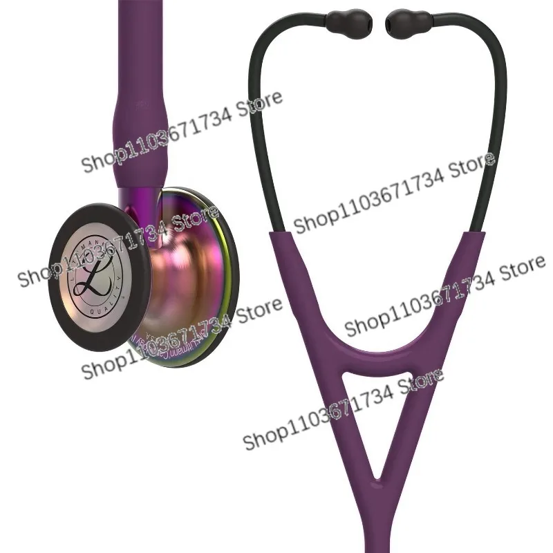 6205 3M Littmann Cardiology IV Stethoscope, 6205, Plum Tube, Rainbow Chestpiece Violet Stem