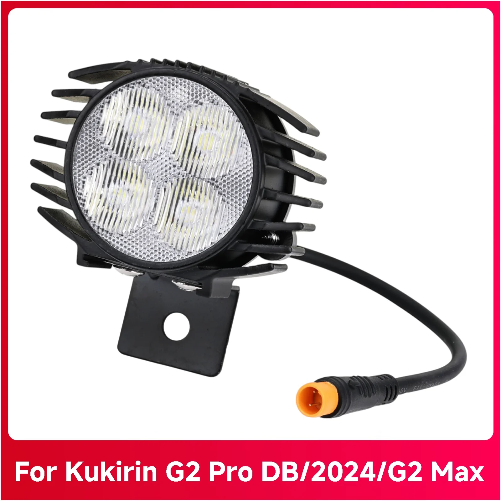 5W Headlight For Kukirin G2 Pro DB 2024/G2 MAX/G2 Master Front LED Lights Waterproof 3-pin Terminal Accessories