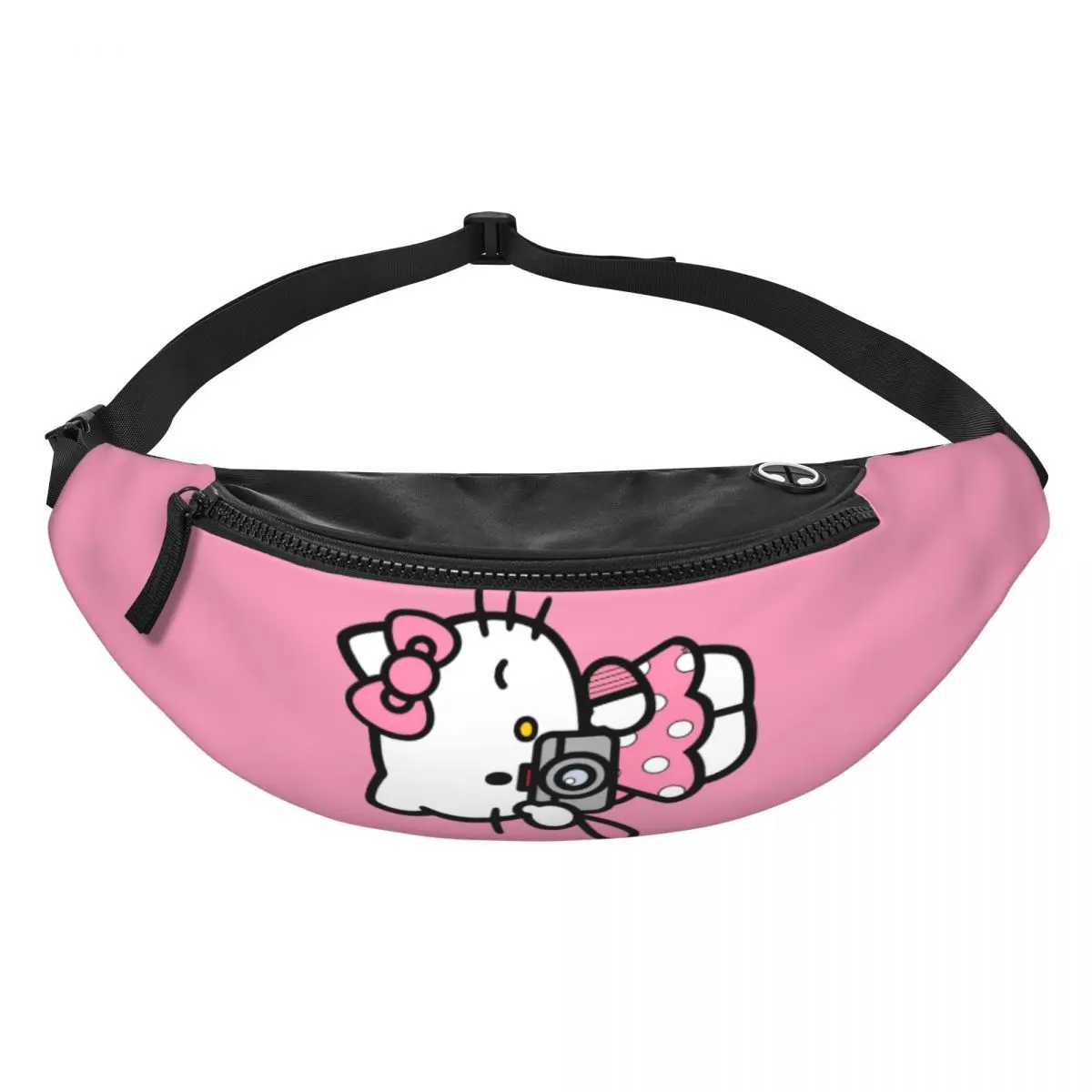 Custom Hello Kitty Fanny Pack for Women Men Cool Sanrio Crossbody Waist Bag Traveling Phone Money Pouch