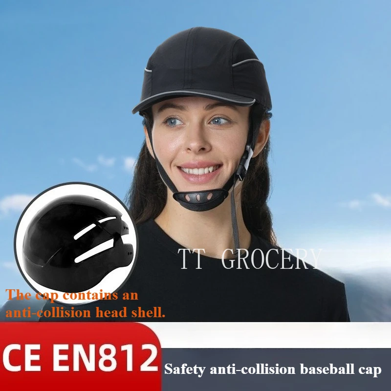 

Lightweight Safety Bump Cap Baseball Style Protective Hat Comfortable Head Protection Short Brim &Long Brim Chin Strap