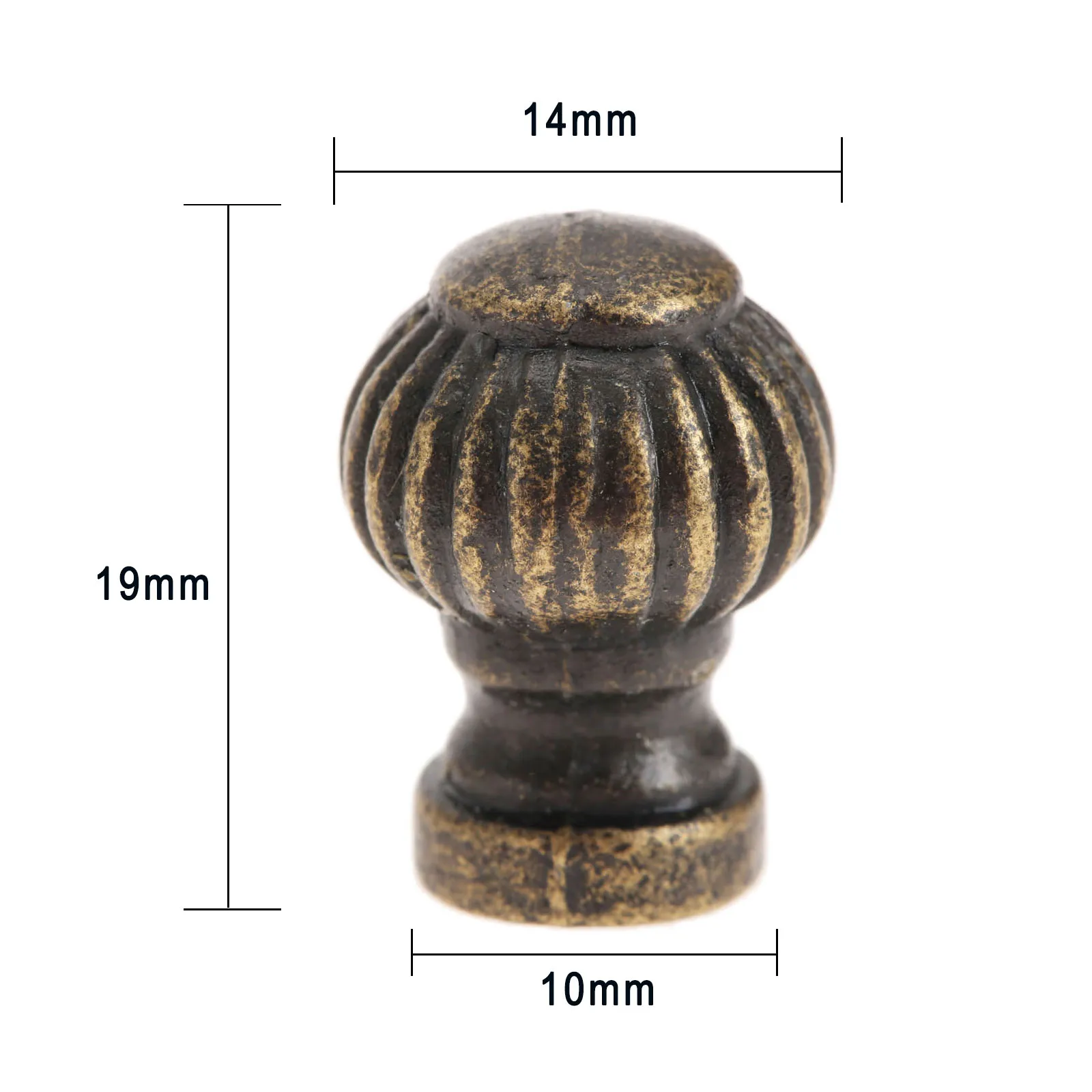 

6Pcs Retro Brass Round Pumpkin Handles for Jewelry Boxes,Zinc Alloy,Cabinet Pulls,Cabinet Furniture Fittings with Screws 14*19mm