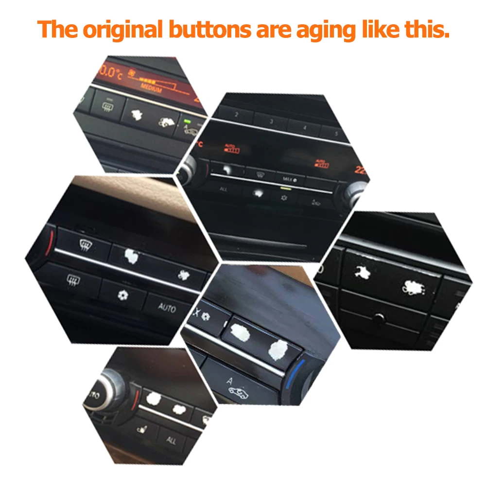 Pop Dashboard Air Conditioner AC Control Button Heater Switch Cover For BMW 5 6 7 Series X5 X6 F10 F11 F07 F06 F12 F01 F02 F15 F