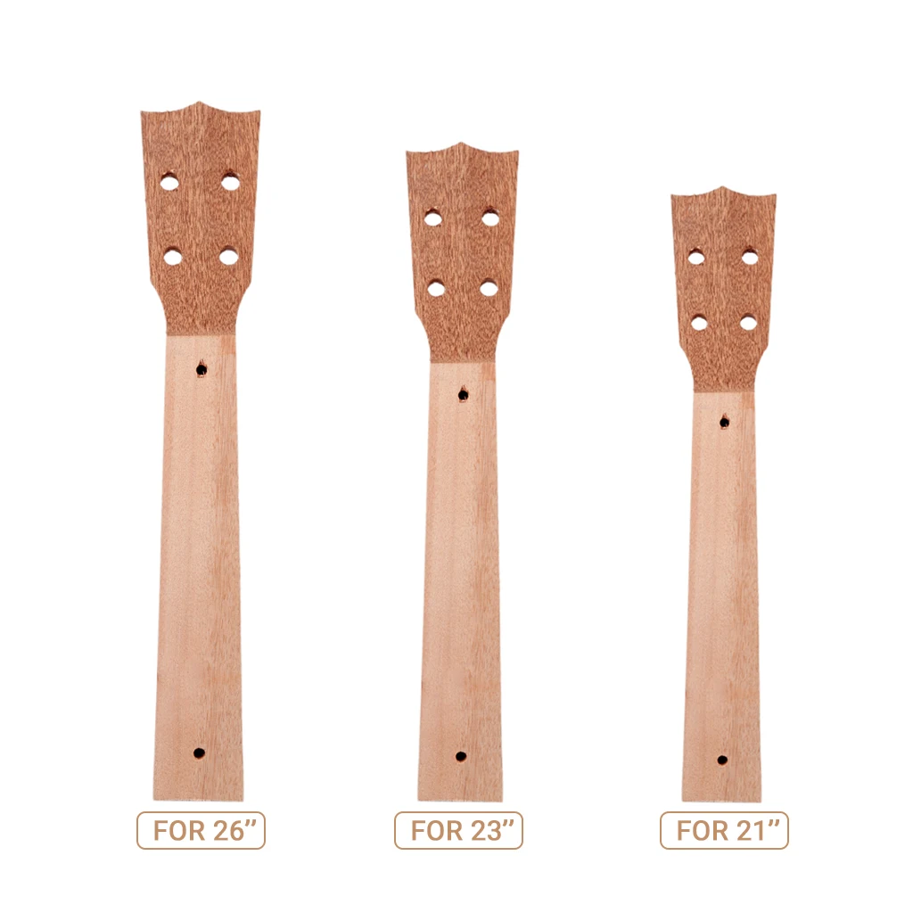 

LOOK Ukulele Neck Unfinished Neck S/C/T Ukulele Peg Hole Solidwood Body 21'' 23'' 26'' Ukulele DIY Replacement Ukulele Accessory