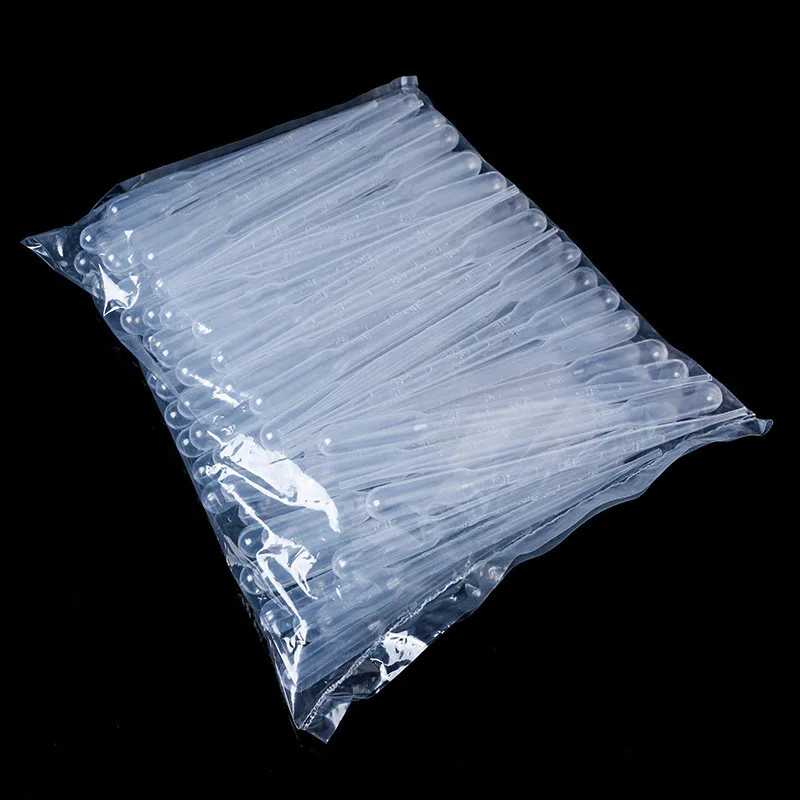 100Pcs 5ml Kunststoff Pasteur Pipette Transfer Pipette Dropper Polyethylen Labor Schule Pädagogisches Liefert