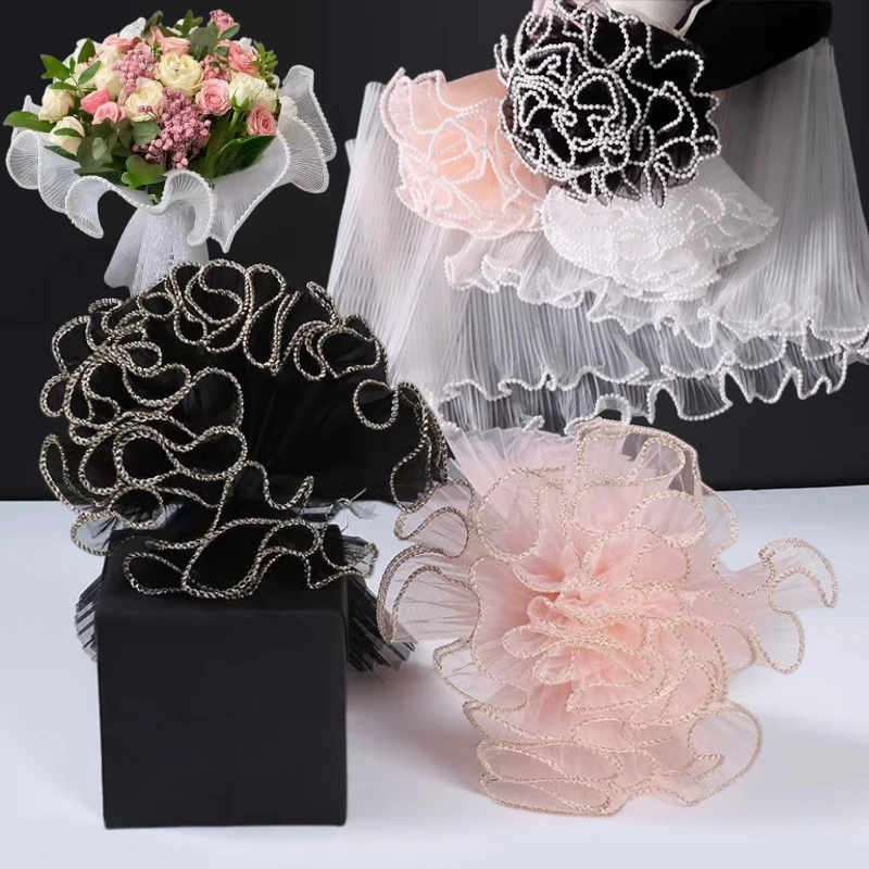Papier d'emballage de Bouquet de 4 Yards, papier Floral d'emballage de fleurs pour l'artisanat de bricolage, fournitures de fleuriste de cadeaux de mariage de fête