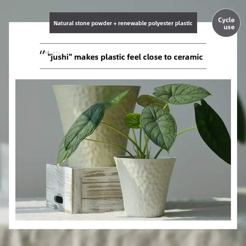 Trumpet Shaped Flower Pot Decorative Planter for Indoor Outdoor Garden Home Decoration Ceramic Vase Plant Container