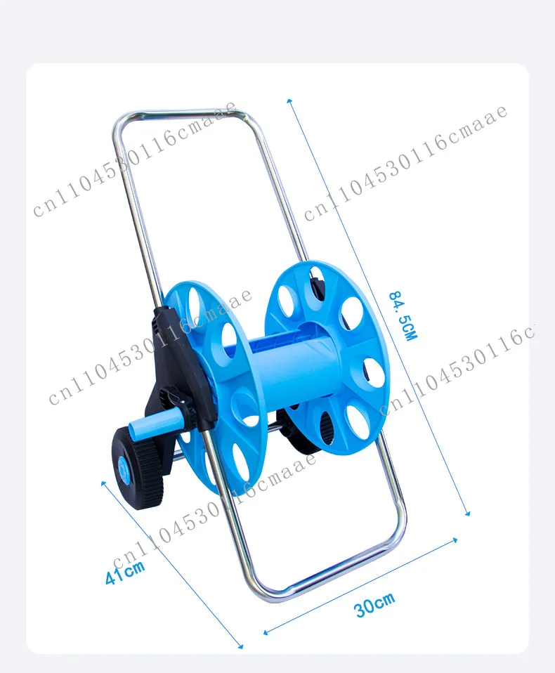 Garden water pipe reel car with wheel Garden hose storage Scroll holder Watering flowers Car washing water pipe storage artifact