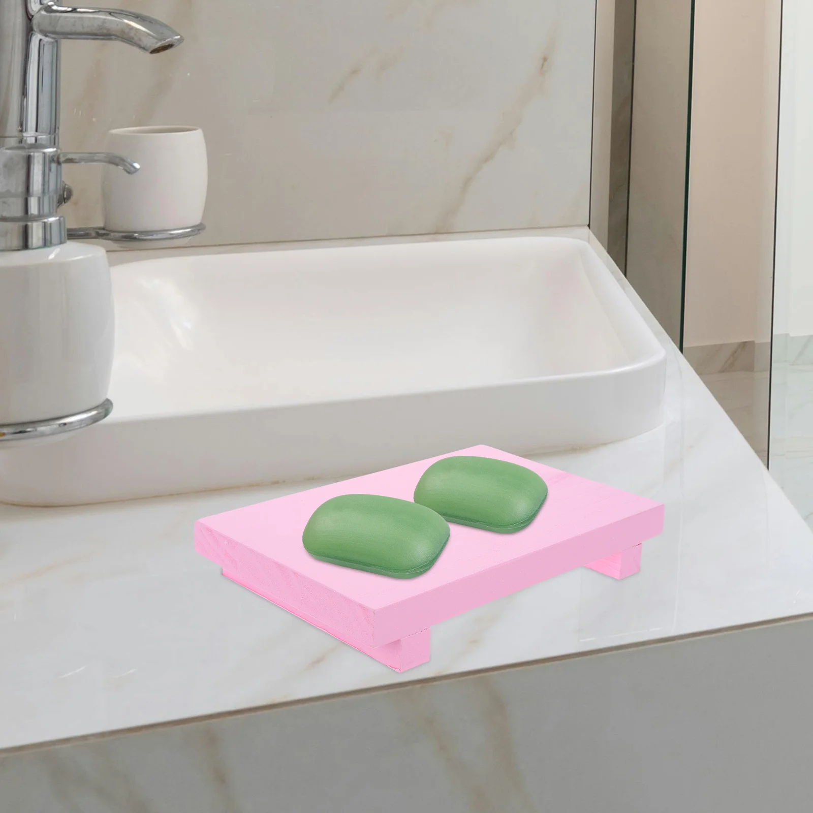 

Multifunctional Wooden Storage Board Natural Dish Holder Bathroom Vanity Tray Countertop Display Board Home Accessory Wood