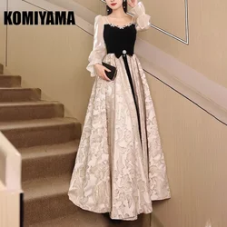 Customized Long-sleeved Evening Dress Female 2024 New Banquet Wedding Party Temperament Student Prom Dresses Annual Banquet Grad